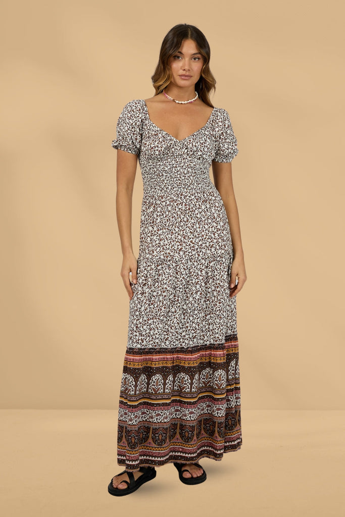 All About Eve Honey Floral Maxi Dress Print From BoxHill