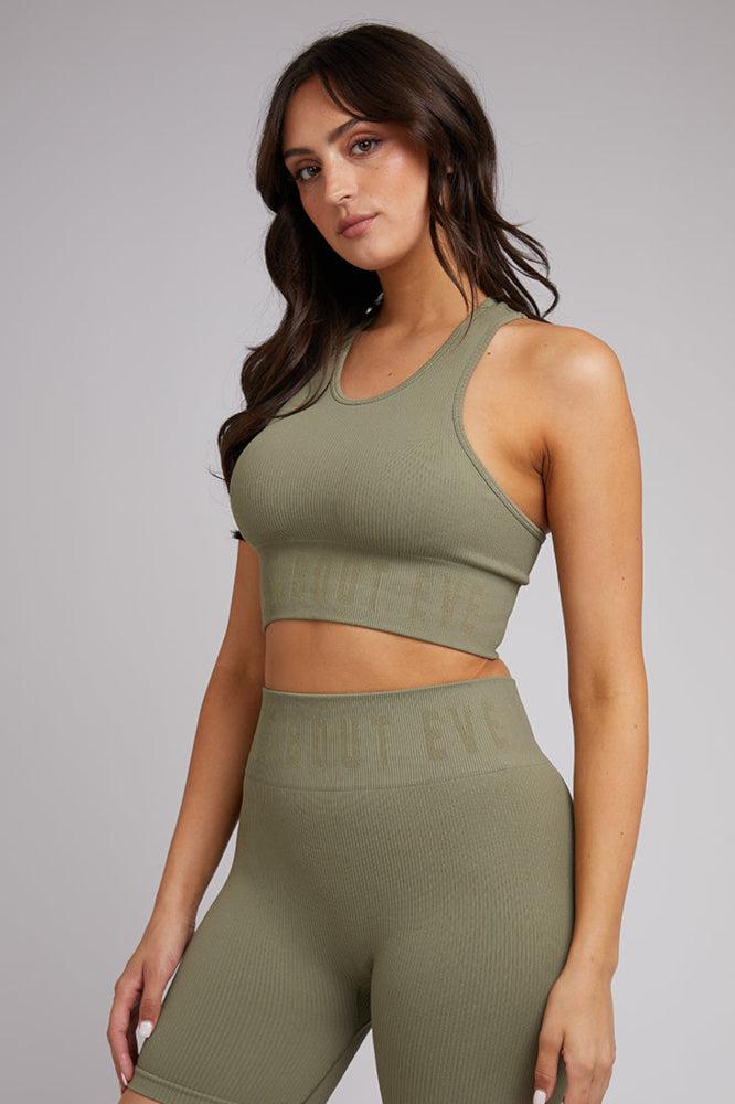 All About Eve Remi Rib Bra Khaki From BoxHill