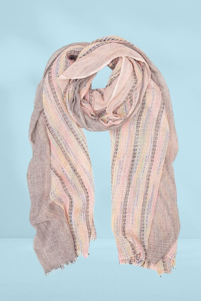 Antler Candy Stripe Scarf Pink From BoxHill