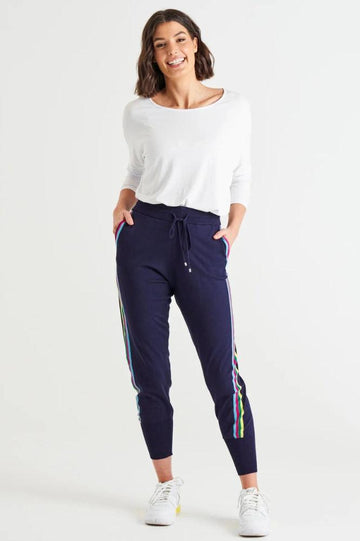 Betty Basics Aida Knit Pants Blue Rainbow From BoxHill