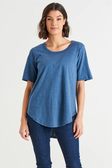 Betty Basics Ariana Tee Steel Blue From BoxHill