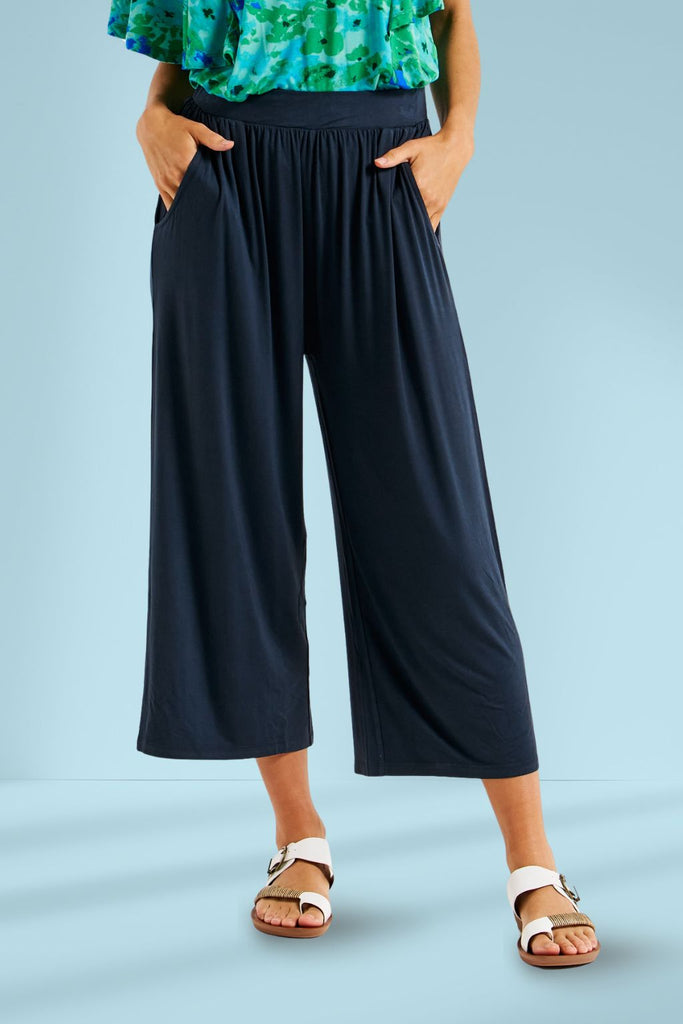 Betty Basics Athena Cropped Pants Petrol From BoxHill