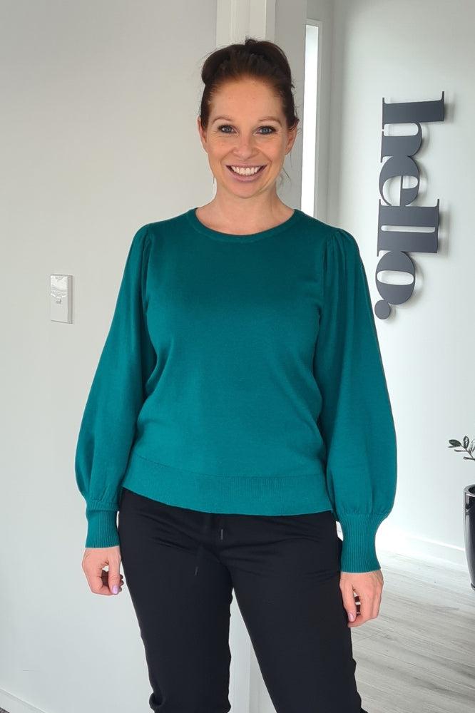 Betty Basics Charlotte Knit Jumper Classic Teal From BoxHill