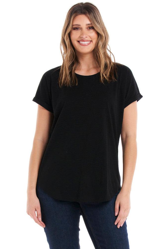 Betty Basics Hailey Short Sleeve Tee Black From BoxHill