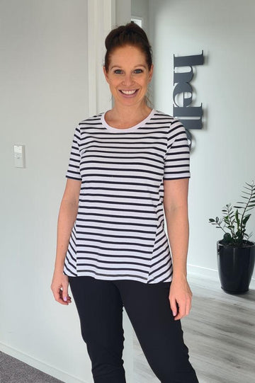 Betty Basics Hamilton Tee Blue White Stripe From BoxHill