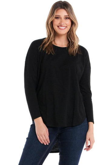 Betty Basics Jessie Long Sleeve Tee Black From BoxHill