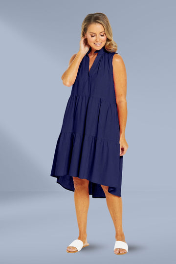 Betty Basics Libby Dress Navy From BoxHill