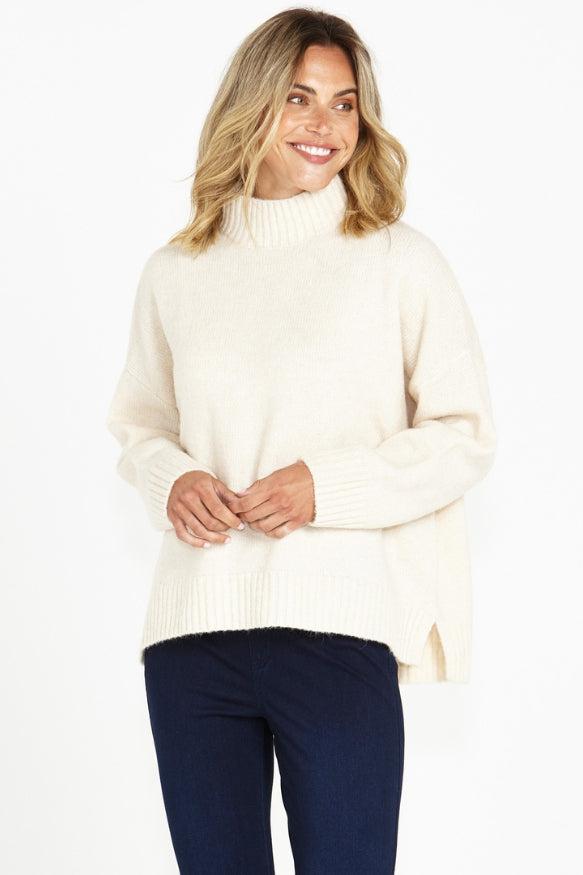 Betty Basics Luna Knit Jumper Cloud From BoxHill