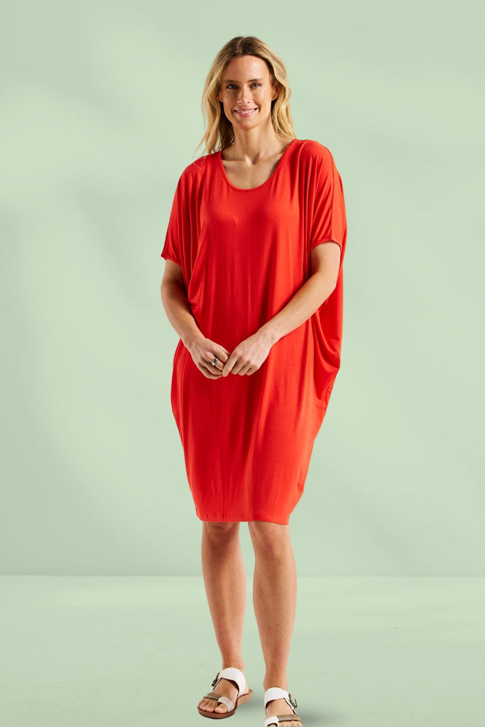 Betty Basics Maui Dress Flame Red From BoxHill