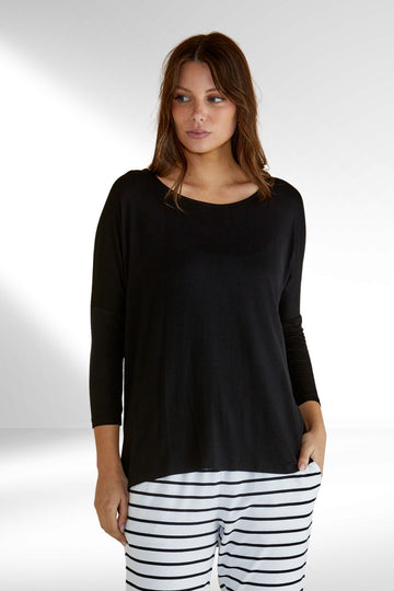 Betty Basics Milan 3/4 Sleeve Top Black From BoxHill