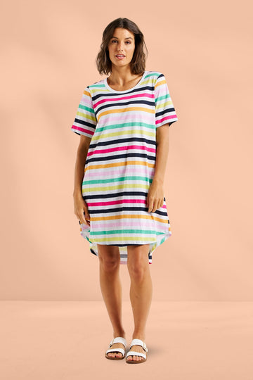 Betty Basics Nyree Dress Rainbow Stripe From BoxHill