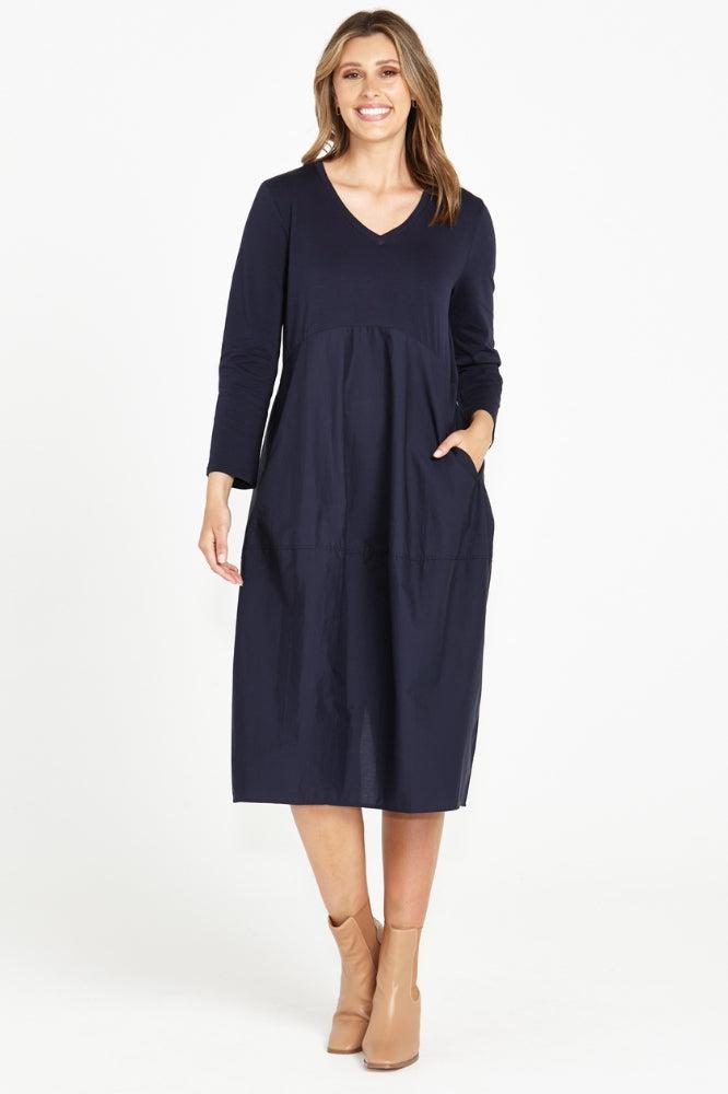 Betty Basics Tulip Dress Dark Blue From BoxHill