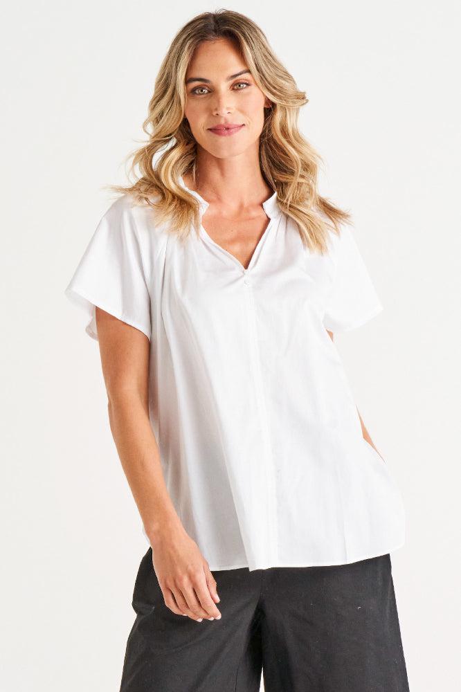 Betty Basics Victoria Blouse White From BoxHill