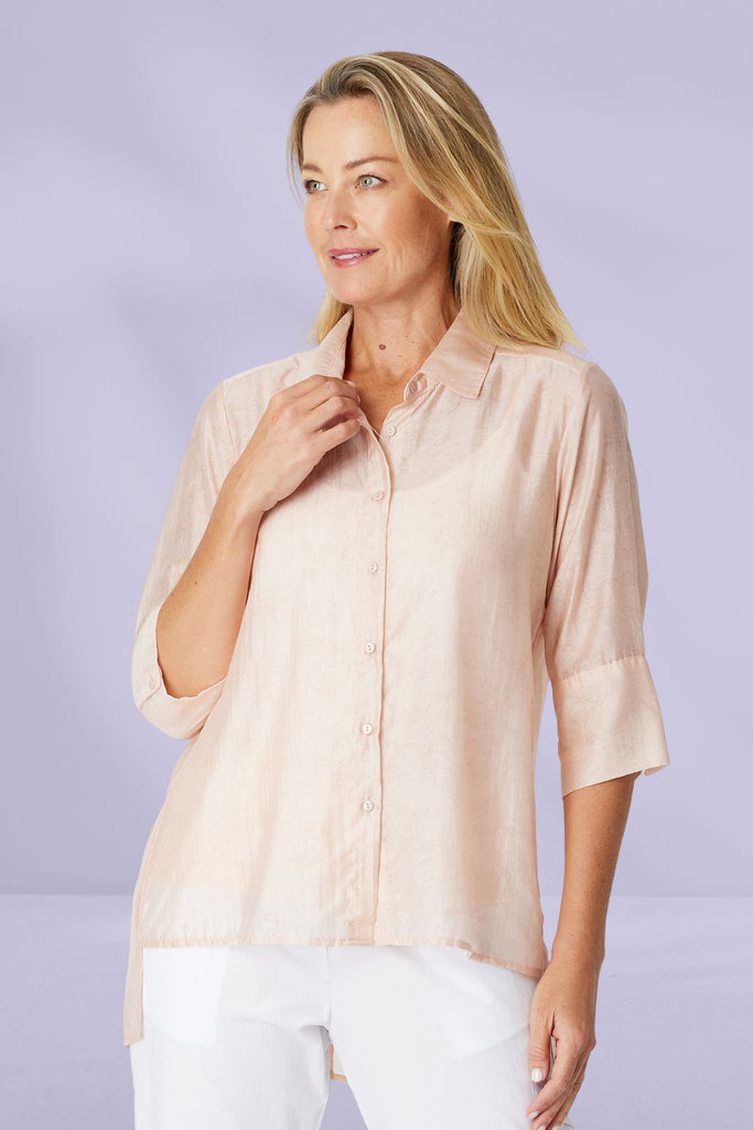 Cordelia St Sheer Sheen Shirt Dusty Pink From BoxHill