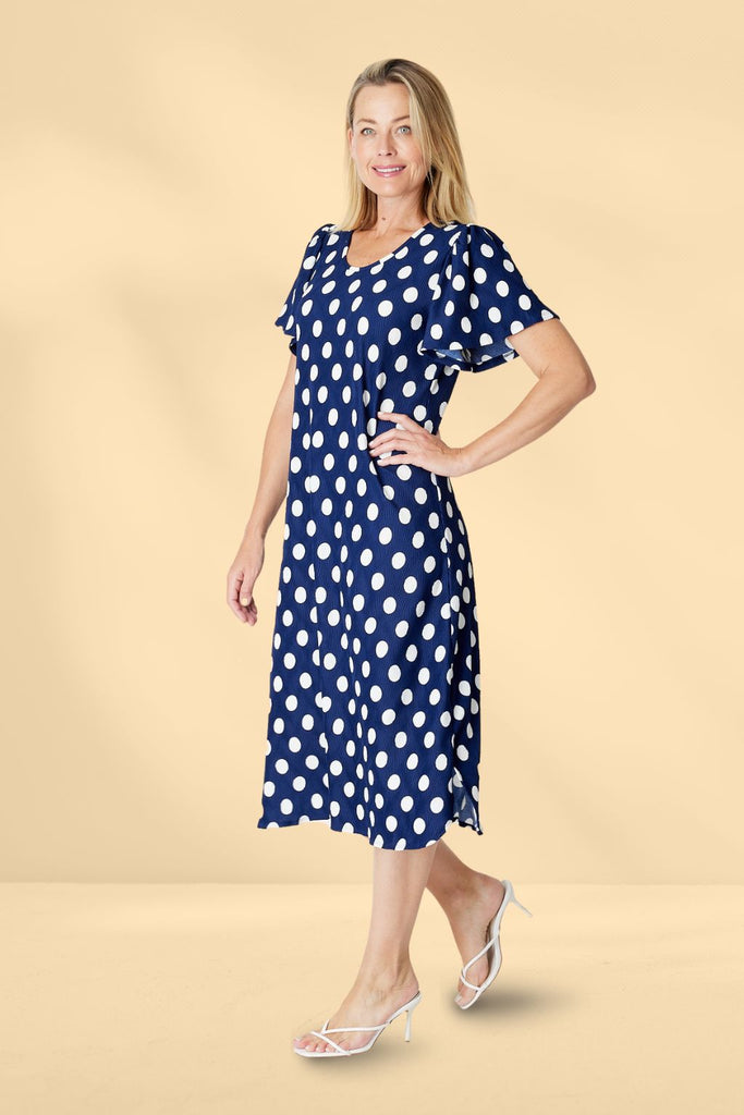 Cordelia St Spotina Dress Navy From BoxHill