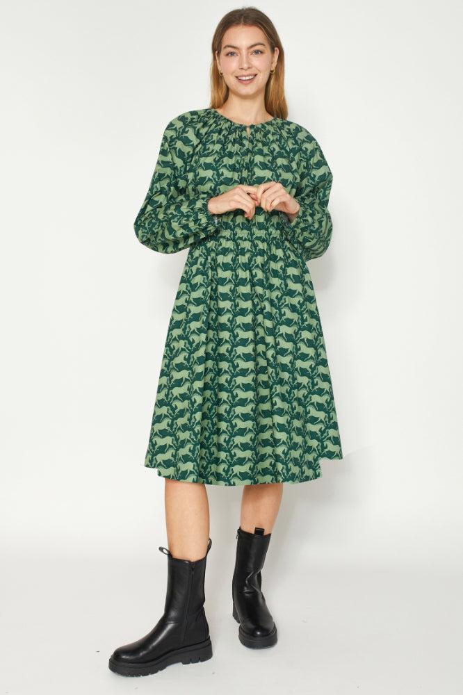 Dear Sutton Zadie Dress Forest Horse Stampede From BoxHill