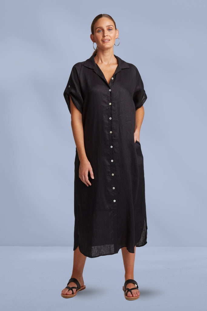 Eb and Ive Studio Shirt Dress Ebony From BoxHill