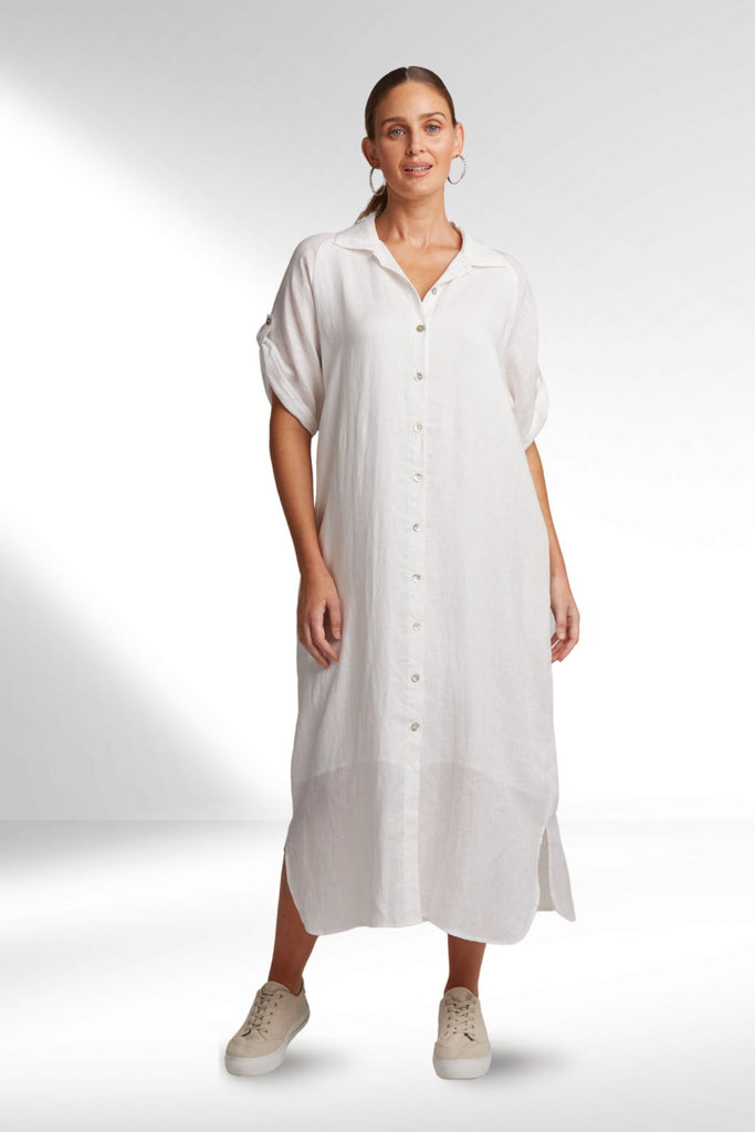 Eb and Ive Studio Shirt Dress Salt From BoxHill