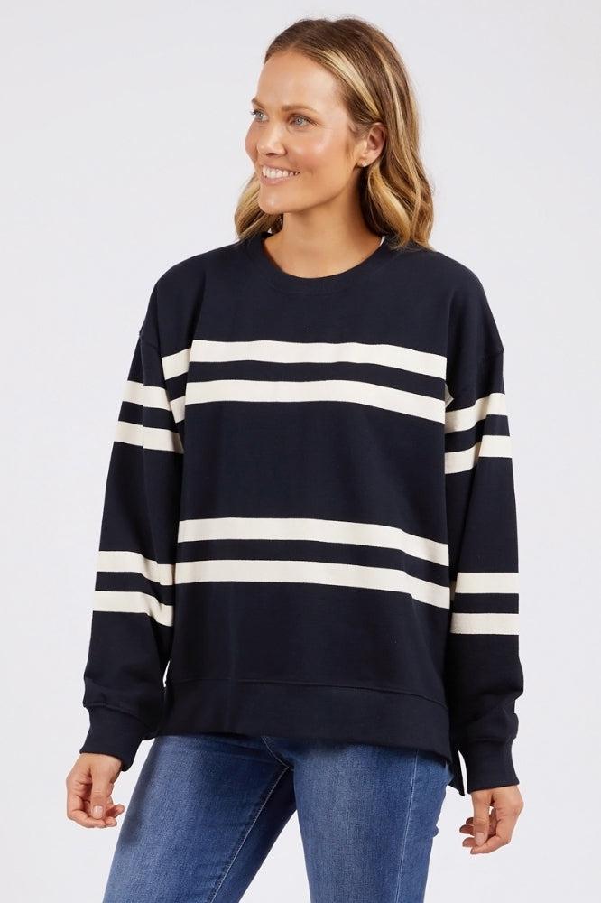 Elm Allegra Crew Navy White Stripe From BoxHill