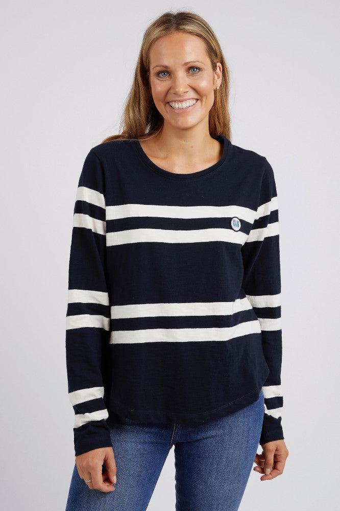 Elm Allegra Long Sleeve Tee Navy From BoxHill