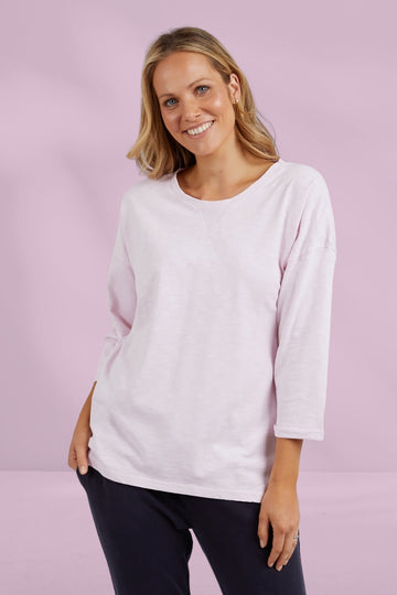 Elm Annie 3/4 Sleeve Tee Powder Pink From BoxHill