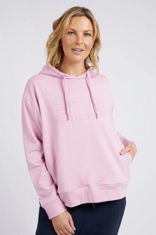 Elm Applique Hoody Peony Pink From BoxHill