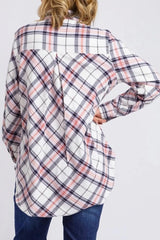 Elm Aster Check Shirt Peony Pink White Check From BoxHill