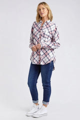 Elm Aster Check Shirt Peony Pink White Check From BoxHill