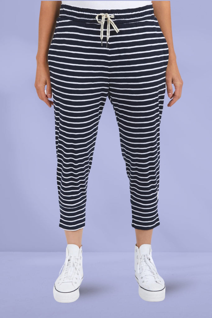 Elm Brunch Pants Navy White Stripe From BoxHill