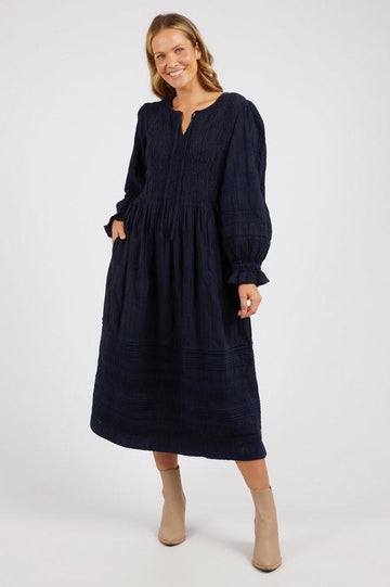 Elm Fennel Dress Navy From BoxHill