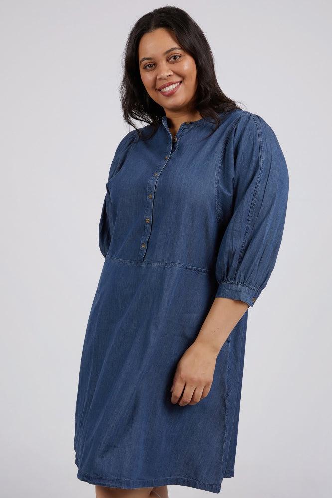 Elm Flippa Dress Mid Blue Wash From BoxHill