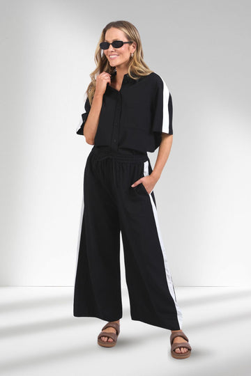 Elm Frances Stripe Pants Black From BoxHill