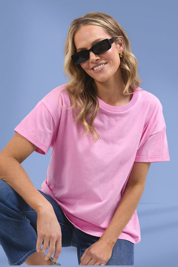 Elm Halli Short Sleeve Tee Pretty Pink From BoxHill