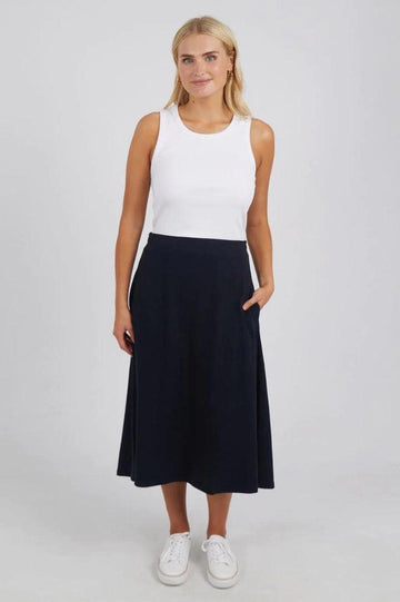 Elm Ivy Fleece Skirt Black From BoxHill