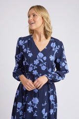 Elm Kacey Floral Dress Navy From BoxHill
