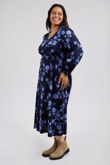 Elm Kacey Floral Dress Navy From BoxHill