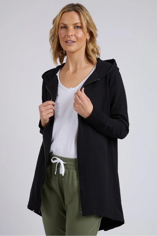 Elm Mara Zip Hoody Black From BoxHill