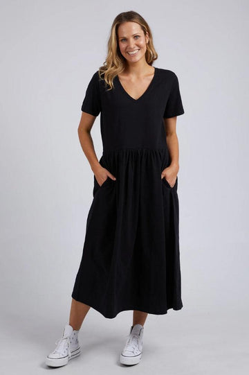 Elm Mimi Midi Dress Black From BoxHill