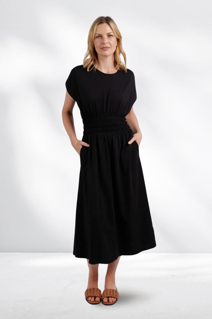 Elm Nelle Midi Dress Black From BoxHill