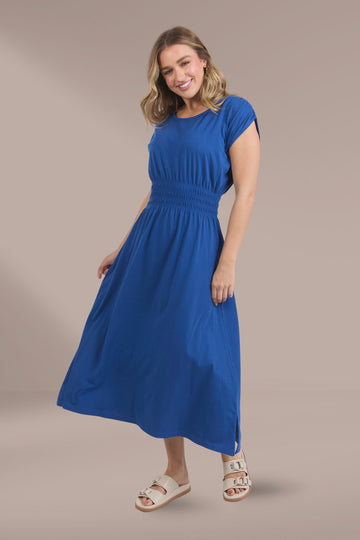 Elm Nelle Midi Dress China Blue From BoxHill