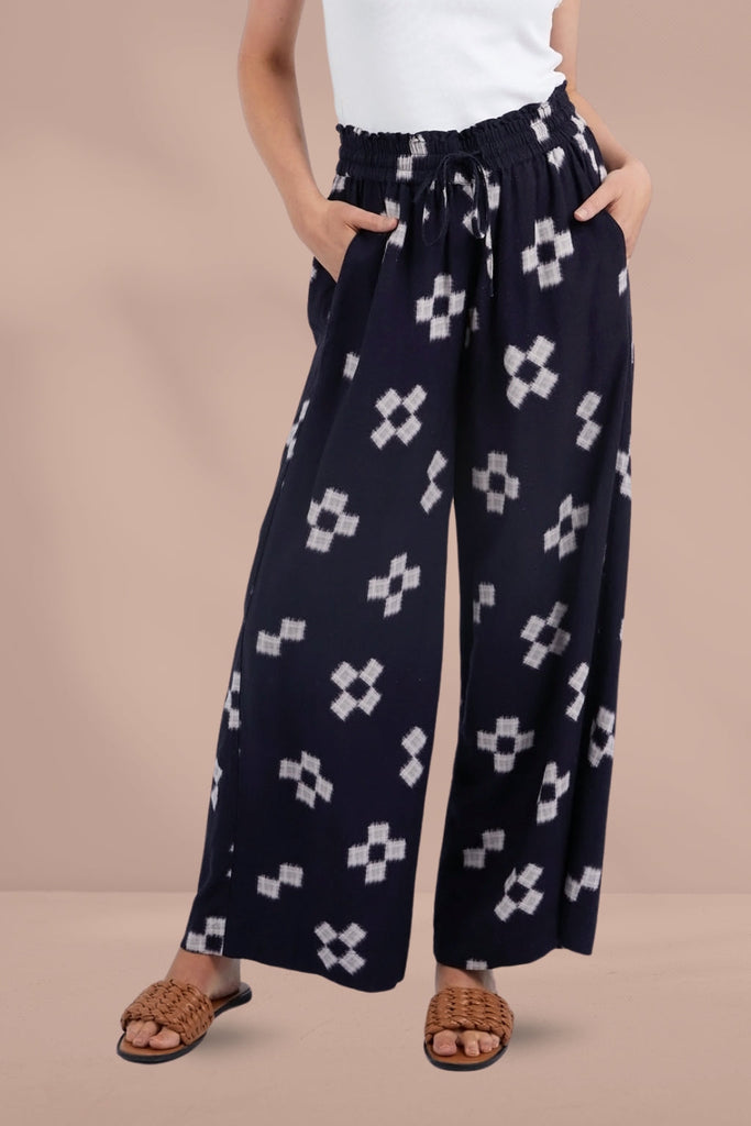 Elm Positano Pants Navy Print From BoxHill