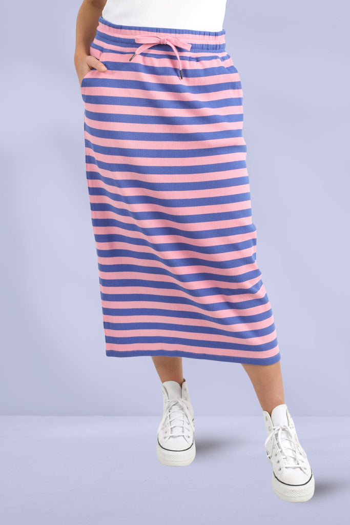 Elm Sunset Stripe Skirt Strawberry Pink Royal Stripe From BoxHill