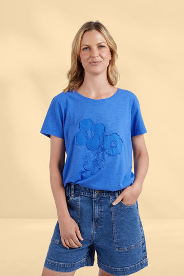 Elm Tapestry Tee Royal Blue From BoxHill