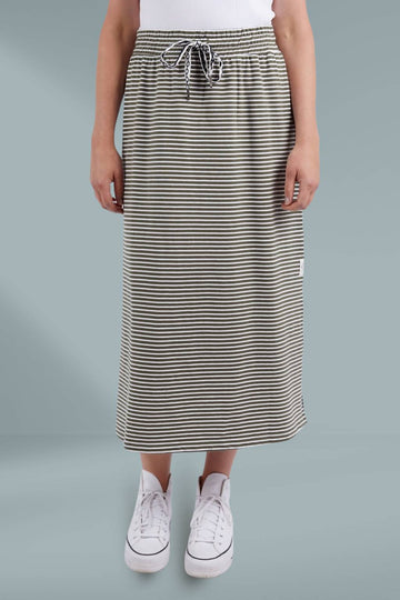 Elm Travel Skirt Khaki White Stripe From BoxHill