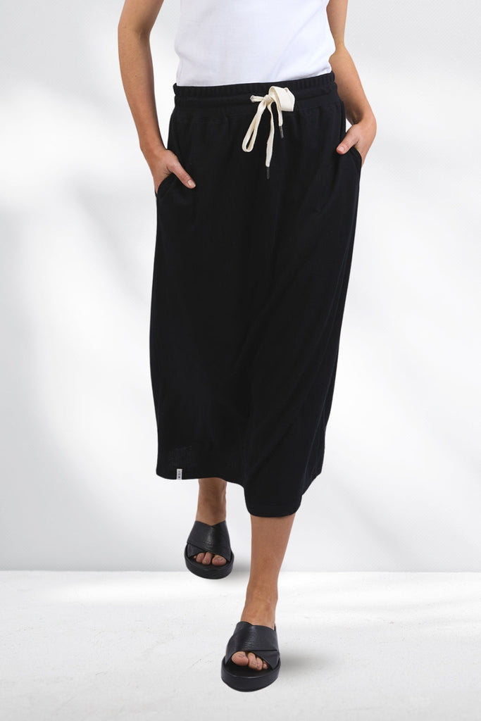 Elm Xanthe Rib Skirt Black From BoxHill