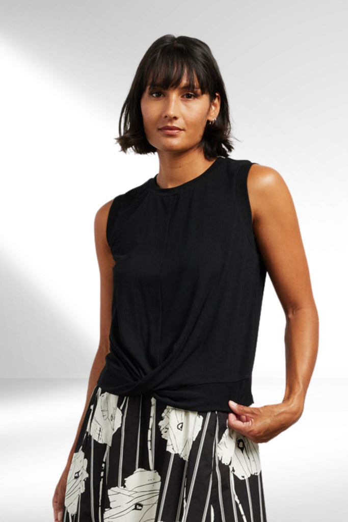 Et Alia Twist Tank Black From BoxHill