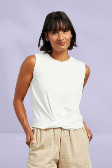 Et Alia Twist Tank White From BoxHill