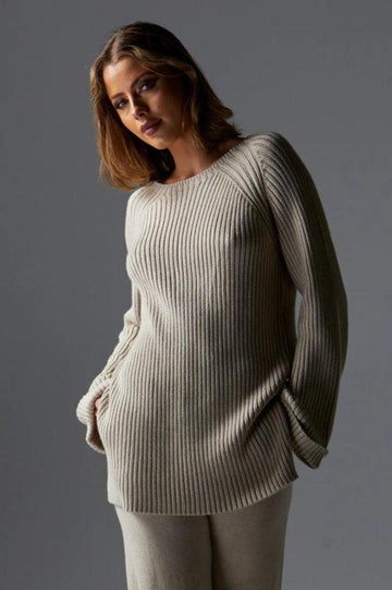 Fate and Becker Bluebell Rib Tunic Ecru From BoxHill