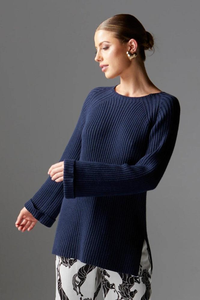 Fate and Becker Bluebell Rib Tunic Navy From BoxHill