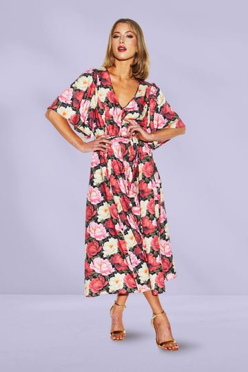 Fate and Becker Lyrical Midi Dress Oscar Floral From BoxHill